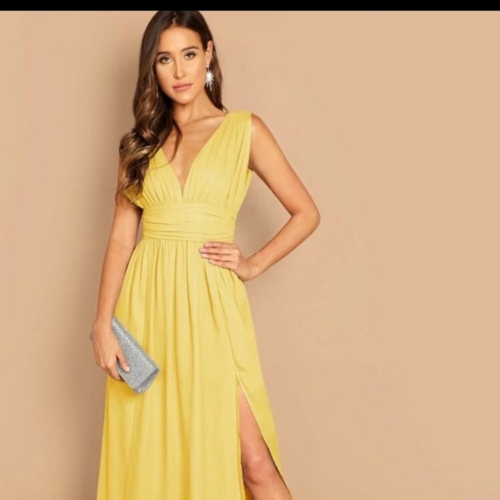 Shein yellow dress